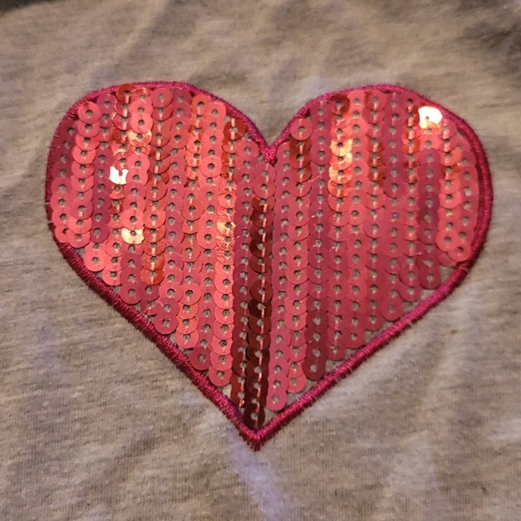 Pink and grey heart long sleeve shirt - Picture 3 of 3